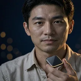 AI心电仪：使用者手持心电采集设备